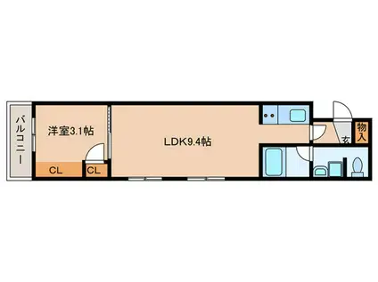 SEPLUS西千石(1LDK/4階)の間取り写真