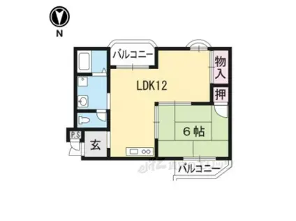 プリシエール河合(1LDK/3階)の間取り写真