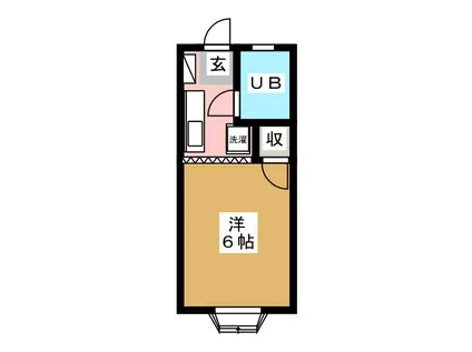 大宮北パレス(1K/1階)の間取り写真