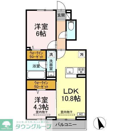 ラルブルボヌ―ル(2LDK/1階)の間取り写真