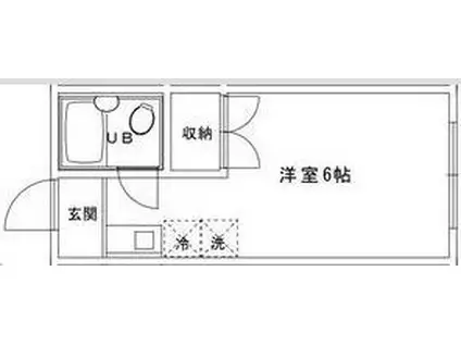 ポルシェ飯山(ワンルーム/3階)の間取り写真