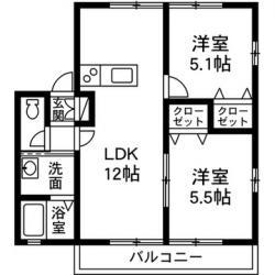 レトア太田ハイツ(2LDK/2階)の間取り写真