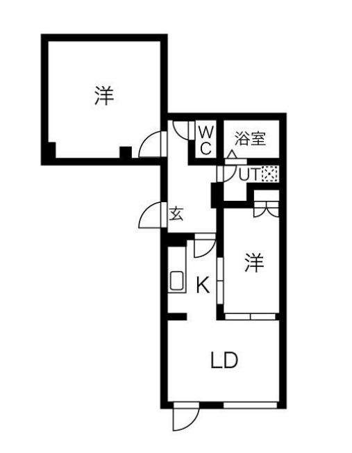 キノモリ代々木上原(2LDK/1階)の間取り写真