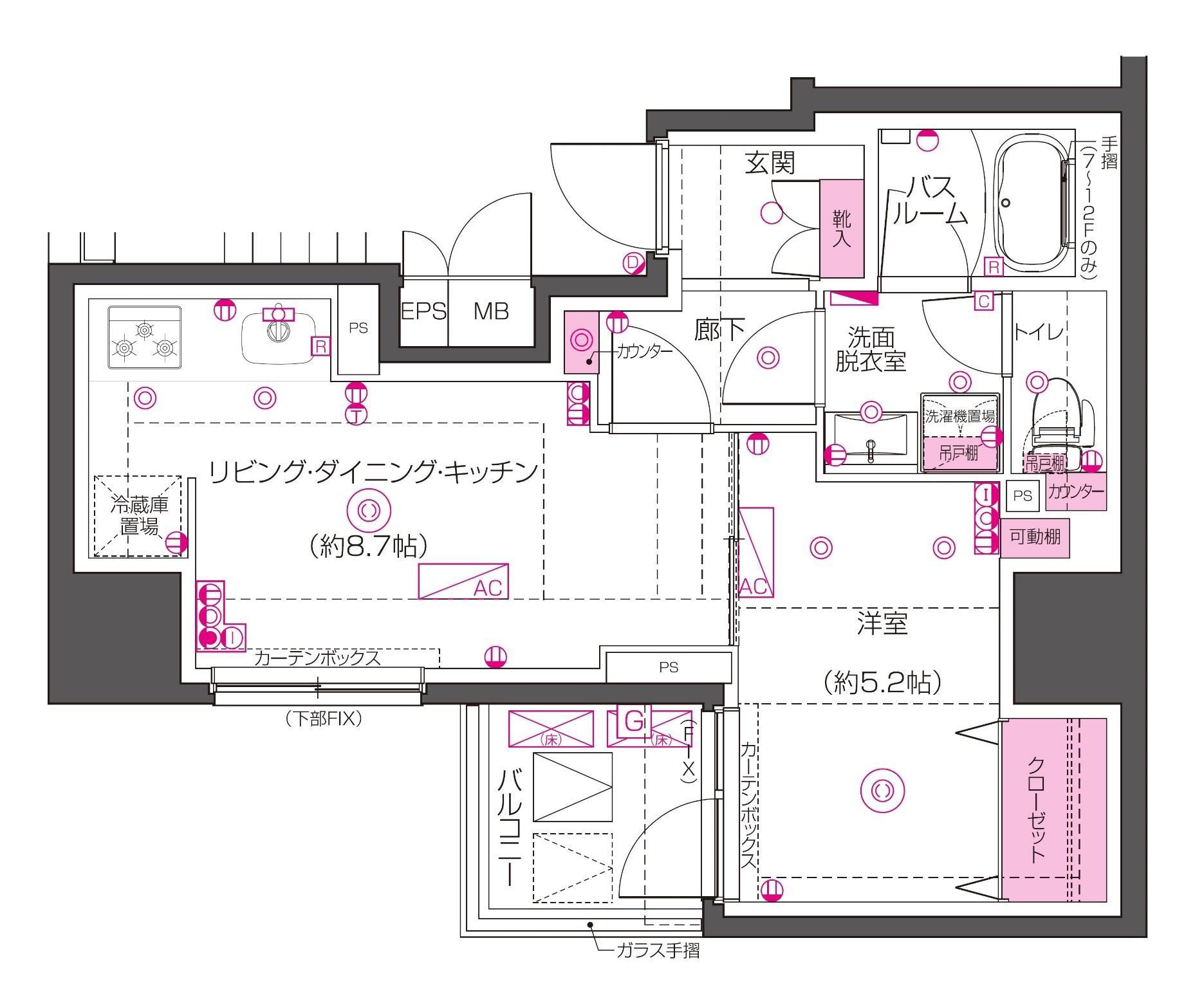 ズーム秋葉原ノース(1LDK/4階)の間取り写真