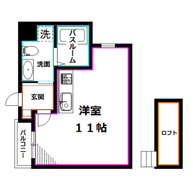 RITS SEKIMACHI(ワンルーム/5階)の間取り写真