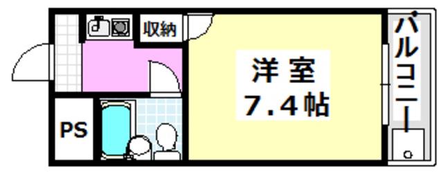 ロイヤルミサワ(1K/3階)の間取り写真