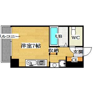 パークモダン高井田(ワンルーム/4階)の間取り写真