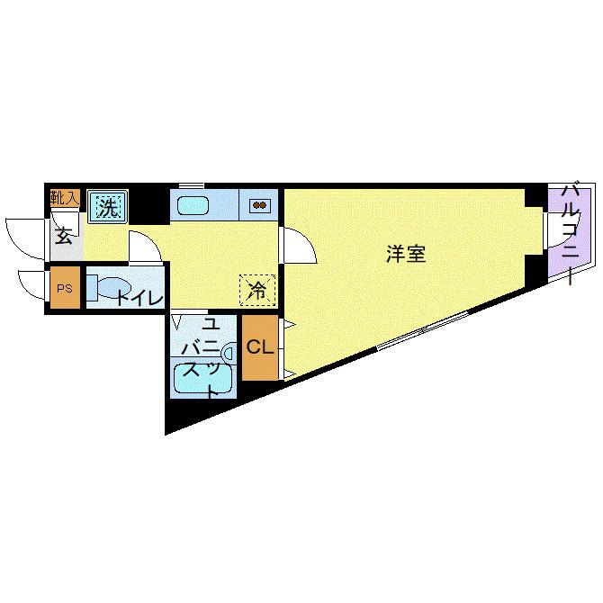 YNビル(1K/5階)の間取り写真
