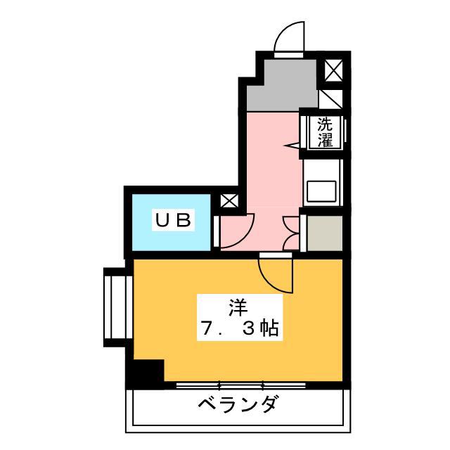 モンテベルデ横浜中央(1K/7階)の間取り写真
