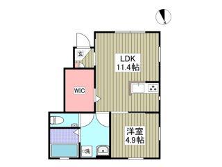 ANIMAL KINGDOM(1LDK/2階)の間取り写真