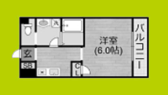 CLASSY舎利寺(ワンルーム/2階)の間取り写真