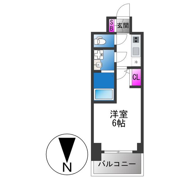 S-RESIDENCE布施AVENTRA(1K/12階)の間取り写真