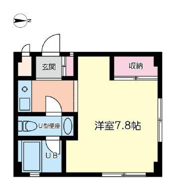 KYビル(1K/2階)の間取り写真