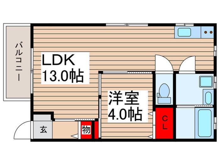 ジェルミースクエアII(1LDK/1階)の間取り写真
