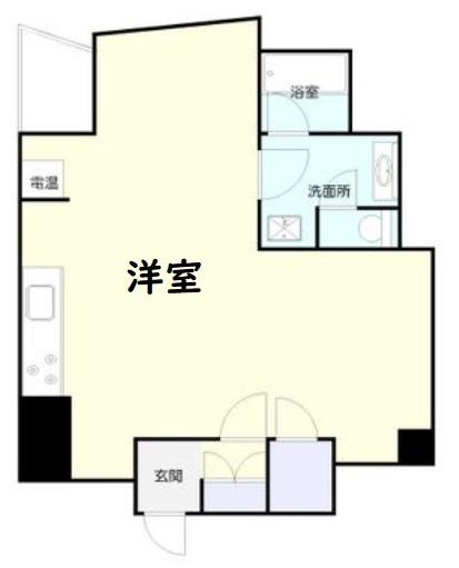アリビオ上本町(ワンルーム/6階)の間取り写真