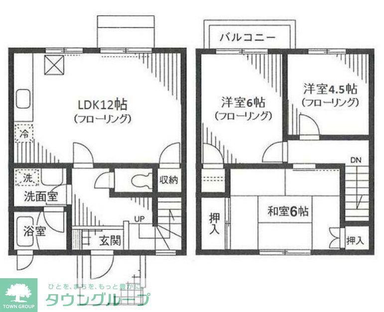 シャルマン壱番館(3LDK/1階)の間取り写真