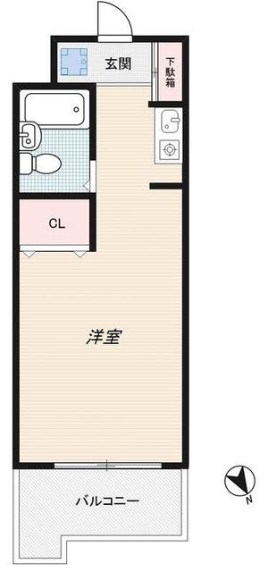 インプルーブ高井戸(ワンルーム/4階)の間取り写真