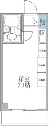 パークテラス相模原(ワンルーム/4階)の間取り写真