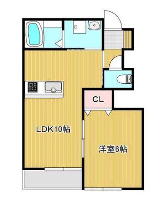 アマン・リョウ 102(1LDK/1階)の間取り写真