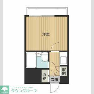JUN平山城(1K/2階)の間取り写真