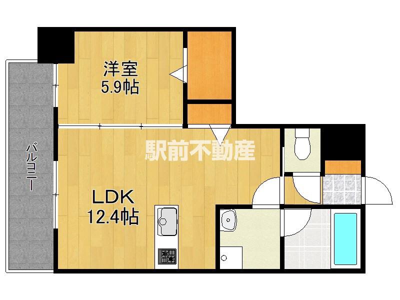SANSEVIERIA参道(1LDK/3階)の間取り写真