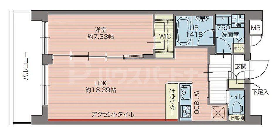 プレジオ北綾瀬ASIAN(1LDK/6階)の間取り写真