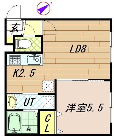 SHERATON 旭川駅前(1LDK/5階)の間取り写真