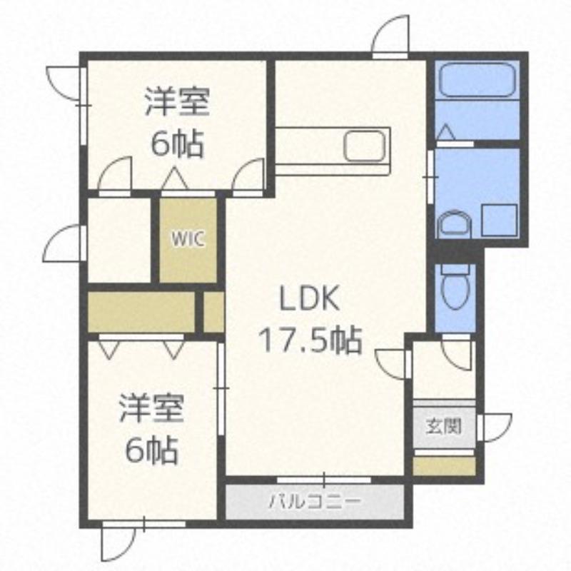 さくら館弐(2LDK/2階)の間取り写真