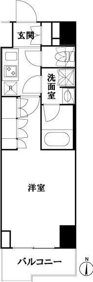 ルーブル池袋弐番館(1K/2階)の間取り写真