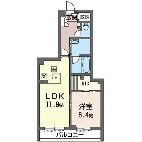 ARII(1LDK/1階)の間取り写真