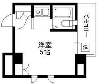 プラティーク新宿曙橋(ワンルーム/5階)の間取り写真