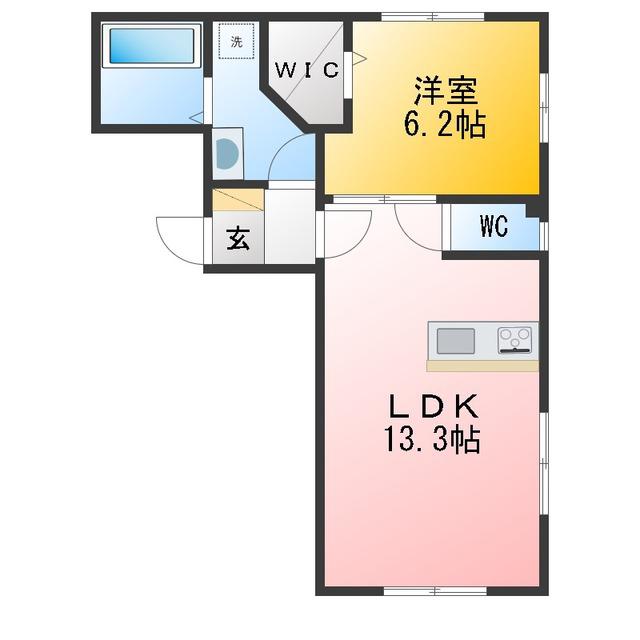 BOULE DE NEIGE LA MAISON(1LDK/1階)の間取り写真