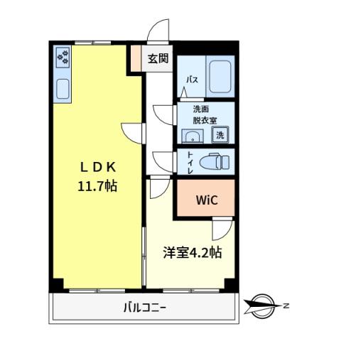 リブレス金町東水元(1LDK/1階)の間取り写真