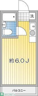 東和プラザAB館(ワンルーム/3階)の間取り写真