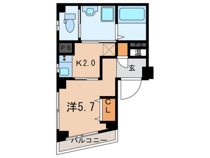 MAISON DE JILL KOBE(1K/3階)の間取り写真