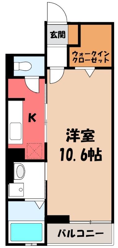 YSアビタシオン(1K/2階)の間取り写真