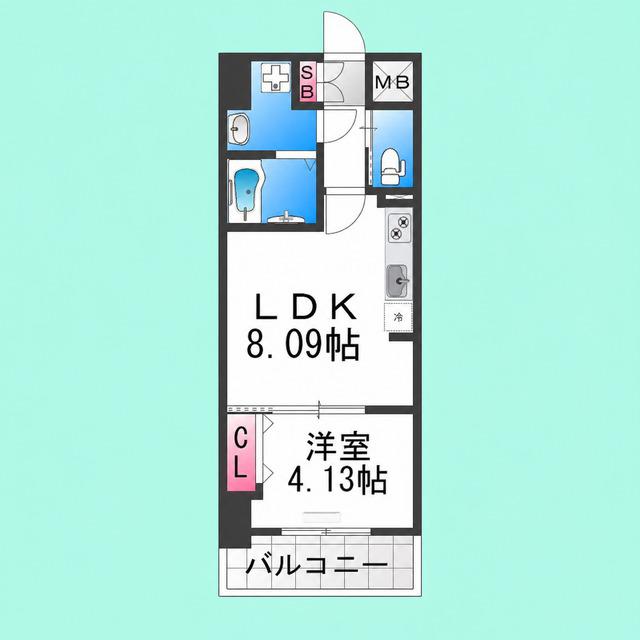 リアライズ堺宿院(1LDK/10階)の間取り写真