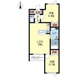 NID・SUD(2LDK/5階)の間取り写真