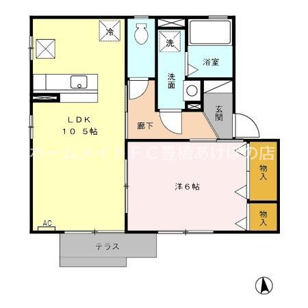 アストゥペンダ(1LDK/1階)の間取り写真