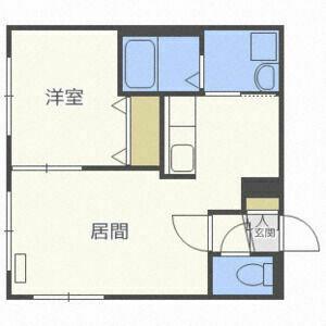 YELL東札幌(1LDK/4階)の間取り写真