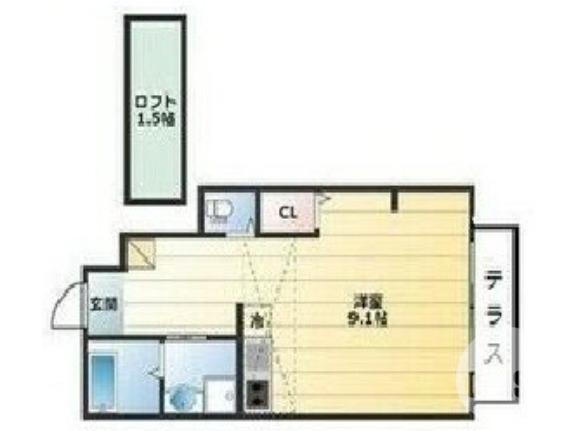 あんしん八田寺町08-1043(ワンルーム/1階)の間取り写真