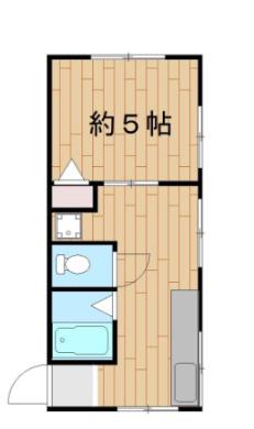 北村マンション(1DK/3階)の間取り写真