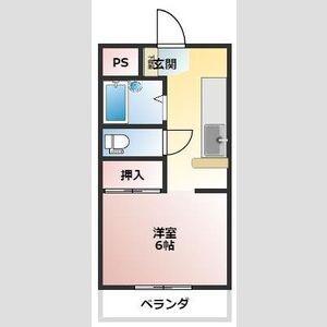 ブライトフューチャー(ワンルーム/2階)の間取り写真