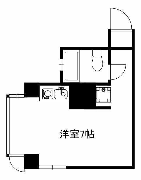 橋口デンタルビル(ワンルーム/4階)の間取り写真