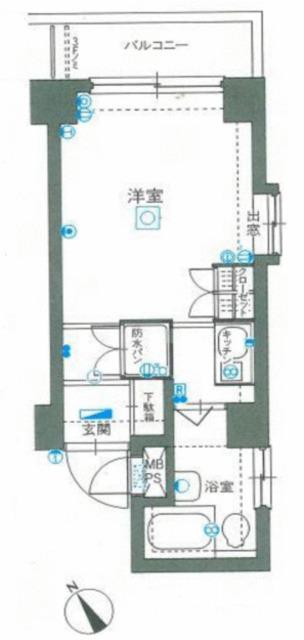 ワコーレ青砥(1K/3階)の間取り写真