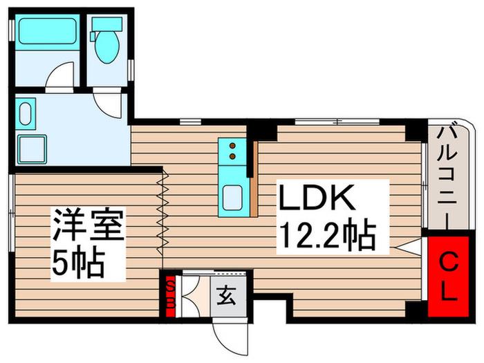 ソフィア-K(1LDK/2階)の間取り写真