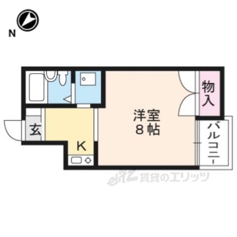 ハイネスマグノリア(1K/2階)の間取り写真