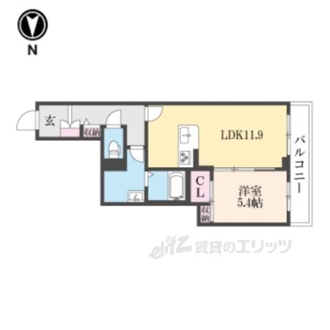 ノルウェジアンウッド室町(1LDK/2階)の間取り写真