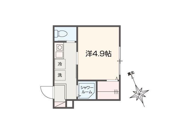 MELLAS西川口III(1K/3階)の間取り写真