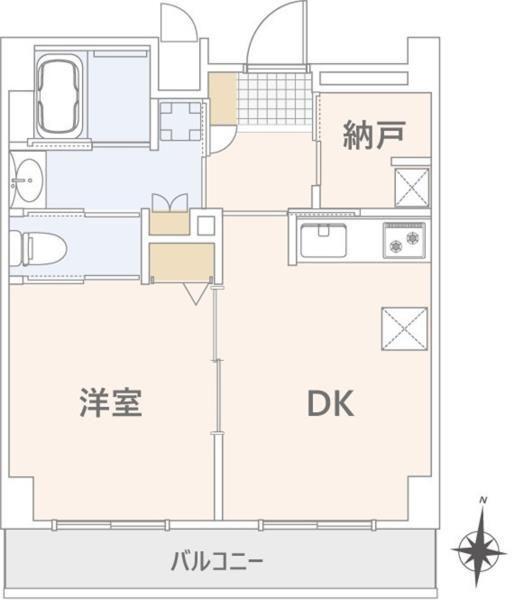 セイカ ガーデニアガーデン(1SDK/3階)の間取り写真